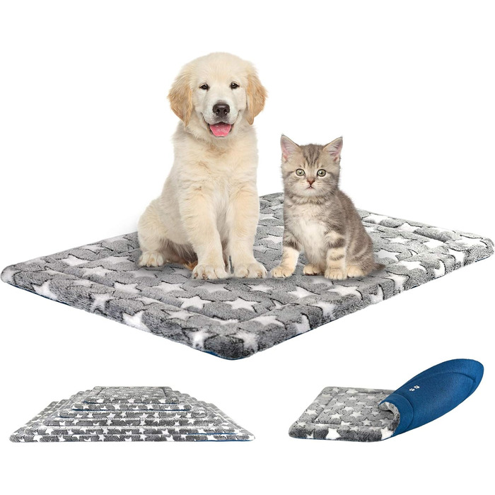 Кросер Лежанка для собак середнього розміру, 76x51 см, з підстилкою, для дому та вулиці, м'яка, до 20 кг