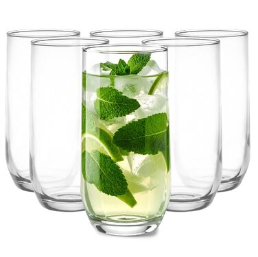 Набір склянок Glasmark KROSNO 1992 Longdrink 6 шт, 400 мл для води, коктейлів, високі склянки для напоїв, придатні для мийки в посудомийній машині