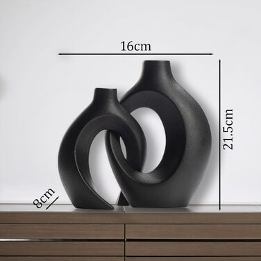 Керамічна ваза для сухоцвітів та декор, білий колір, сучасний дизайн, скандинавський стиль