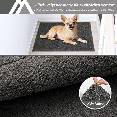 Ковзаючі сходи COSY HOMEER, 15 шт., 70 x 22 см, антиковзаючі, самоклеючі, машинне прання, 100% поліестер, TPE-підкладка, для дітей, літніх людей та домашніх тварин, сірий та білий