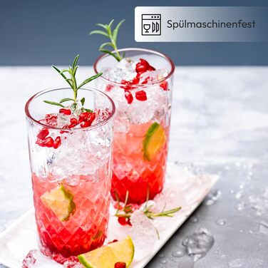 12-Piece Glass Set, 300ml Transparent Drinking Glasses, Water Glasses, Ribbed Glasses for Juice, Water, Party, Garden, Cocktail Glasses