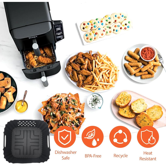 Стійка до нагріву силіконова підставка 48x30 см для фритюрниці, кухонного приладів, кавомашини (сумісна з Ninja, Cosori, Philips Airfryer)