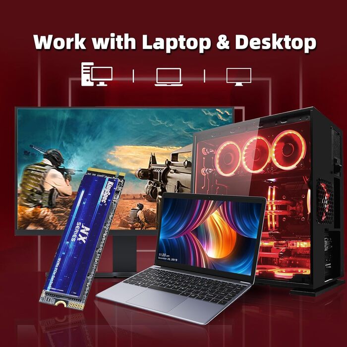 KingSpec NX-2280 1TB SSD NVMe M.2 PCIe 3.0 Gen 3x4 - Швидкий SSD для ігор та ПК