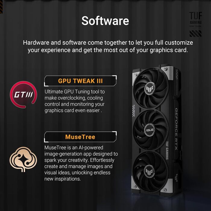 Ігрова відеокарта ASUS TUF Gaming GeForce RTX 5060 OC Edition 8GB GDDR7, PCIe 5.0, DLSS 4, чорна