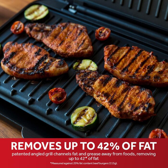 George Foreman 25800 Large Grill with Grill Plate, Cooktop & Toaster - Fast Heating & Easy Cleaning