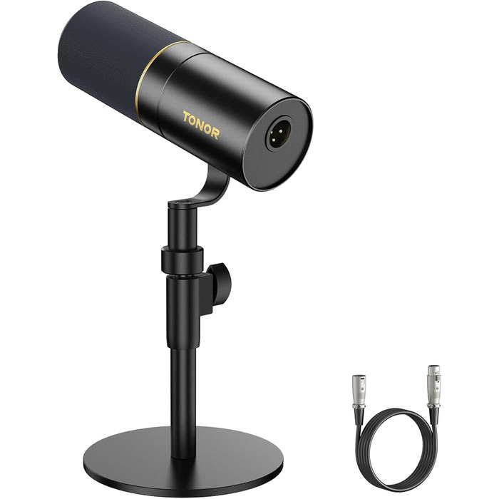 Мікрофон TONOR TD510+ для стрімінгу та запису: XLR/USB, динамічний, з кріпленням та кнопкою Mute