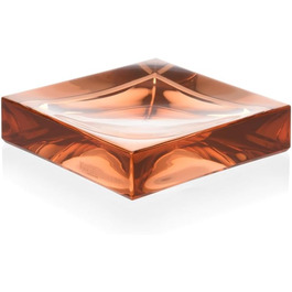 Kartell Boxy Toothbrush Holder, Plastic, Transparent, 7 x 7 x 12 cm (Soap Dish, Rosa Nude)