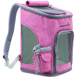 Рюкзак для тварин Outdoor для собак, рюкзак для домашніх тварин, регульований рюкзак для маленьких собак і котів (Рожевий)