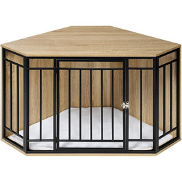 Клітка для собак EUGAD, собача будка для дому, металева, 111x67x60 см, з подушкою