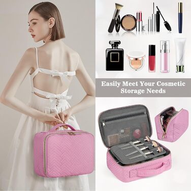 Косметичка для жінок IGOLUMON - велика водонепроникна косметичка для подорожей (2 шт, рожевий)