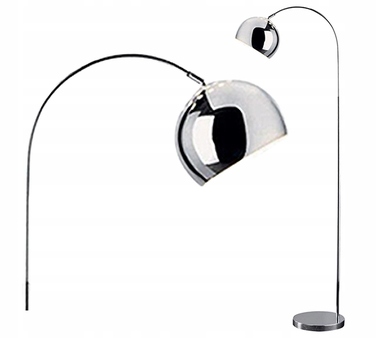 Підлогова лампа Krislamp Aura E27 40 Вт, срібляста