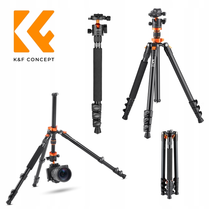 Фотоштатив-монопод K&F Concept: висота 177 см, максимальне навантаження 10 кг + сумка
