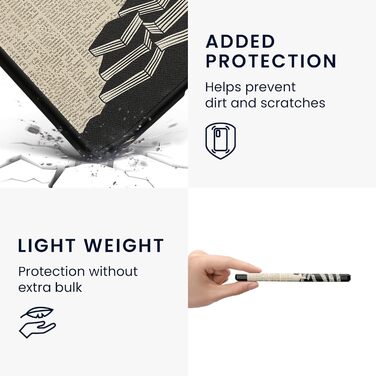 Чохол-книжка kwmobile для Pocketbook InkPad 4/Color 3/Color 2, Vivlio InkPad 4 - Чохол для eReader, Magnolien Taupe Weiß Blaugrau (жінка читає)