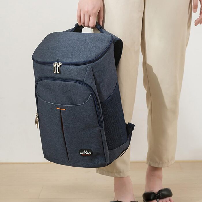 Рюкзак-холодильник 25L: терморюкзак для пікніка, пляжу, кемпінгу, BBQ, подорожей (сірий)