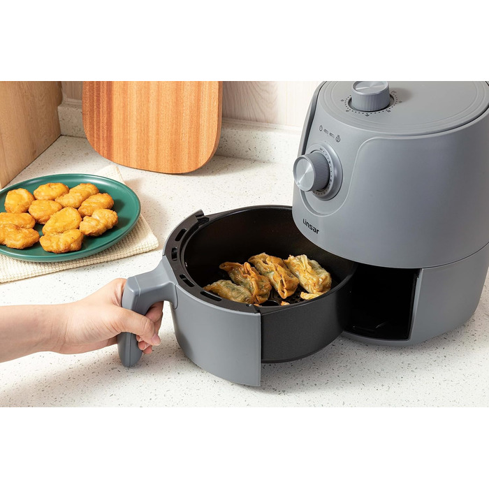Фритюрниця без олії Mini 1.8L з таймером та підігрівом - 1200 Вт (Сірий)
