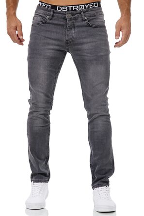 Чоловічі джинси Merish Slim Fit Stretch Denim 1512 сірі, 33W/32L