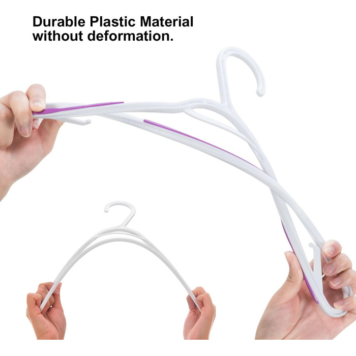 Пластикові вішалки для одягу, гнучкі, антиковзні, 30 шт. (Лідер)