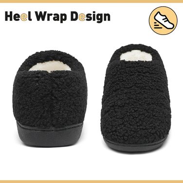 Тапочки халатні Mishansha зимові, унісекс, з піною Memory Foam, хардсоул, 36-47, білі (чорні Onyx, 38/39 EU)