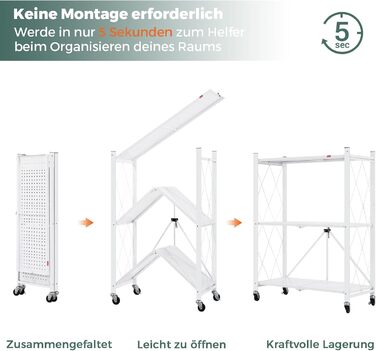 Deanic 5-Tier Folding Heavy Duty Shelving Unit