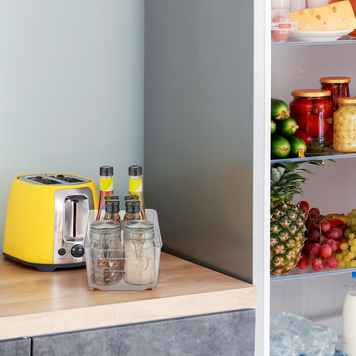 Relaxdays Refrigerator Organizer with Handles