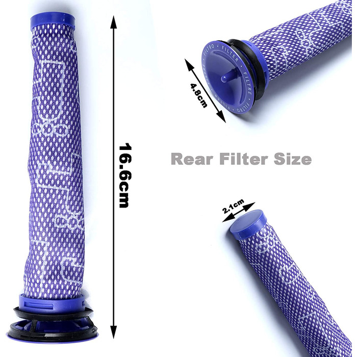 Main Brush + Filter for Dyson V6 Animal/Fluffy DC58 DC59 DC61 DC62 Replacement Parts Accessories, 225mm