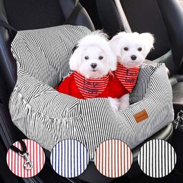 Автокрісло для собак Wahrer Tierliebe® з ременем безпеки - чорно-біле автокрісло для маленьких, середніх та великих собак. Автокрісло для собак, автосидіння для собак, переноска для собак, корзина для собак M чорного кольору