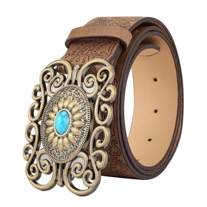 Жіночий шкіряний ремінь Chic Diary в ковбойському стилі, вінтажний пояс для джинсів коричневого кольору