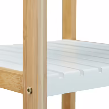 Relaxdays Bamboo Shelf with 4 Shelves