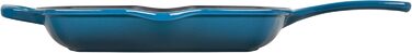 Чавунна гриль-сковорода Le Creuset Signature, квадратна, 26 см, для всіх типів плит, індукція, 2,86 кг, Deep Teal