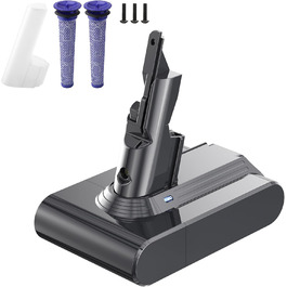 Акумулятор для пилососа Dyson V8 (21.6V, 4500mAh, Li-ion) з 2 фільтрами