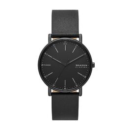 Годинник Skagen Signatur для чоловіків: кварцовий механізм, шкіряний ремінець, колір графіт