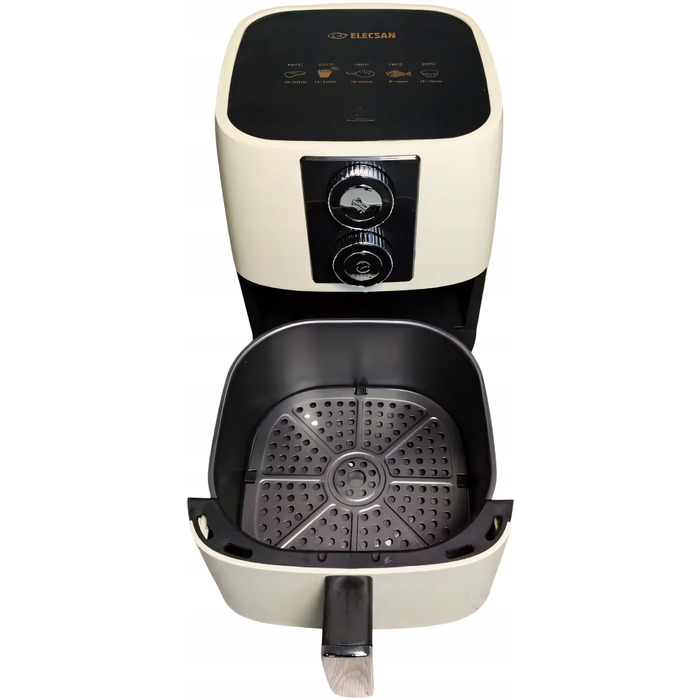 Аерофритюрниця Air Fryer XXL 5.2 л, 1500 Вт — Безмасляна фритюрниця з великою чашею та 5 програмами