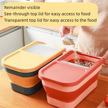 Контейнер для корму для собак, 15 кг, BPA-free, з кришкою-кляпкою, на колесах, великий, складний, для сухого корму