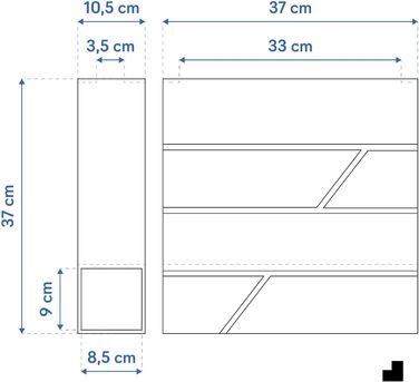 Поштовий ящик для газет Anthrazit з іменним шильдиком Julia Standard UV - настінний, порошкове покриття RAL 7016, 37x37 см