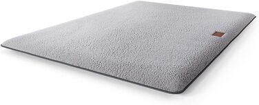 М'яка лежанка для собак Knuffelwuff Calliope з плюшевого матеріалу 120x80см сірого кольору - подушка для собак великих, середніх та маленьких порід - для дому, авто, кемпінгу, трейлера.