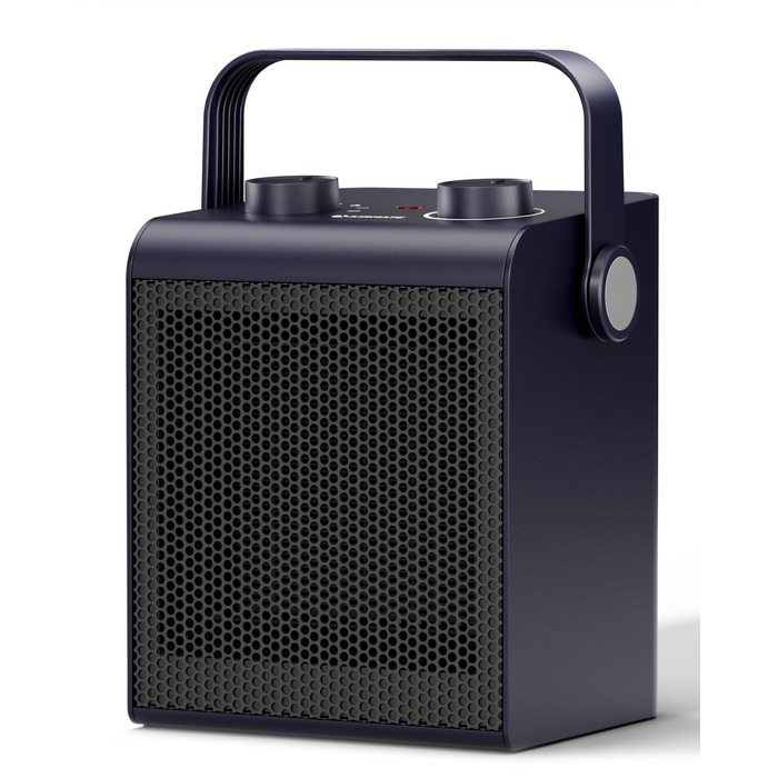 Електричний обігрівач повітря AIRMATE 2000W, компактний енергоощадний конвектор для спальні та кімнати, 3 режими роботи, таймер на 24 години, темно-синій