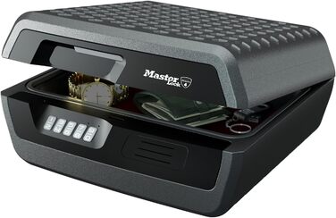 Сейф Master Lock вогнестійкий та водонепроникний з ключем, потрійний захист (пожежа, вода, авіаперевезення), 4.9л, 15.6 x 36.2 x 33 см