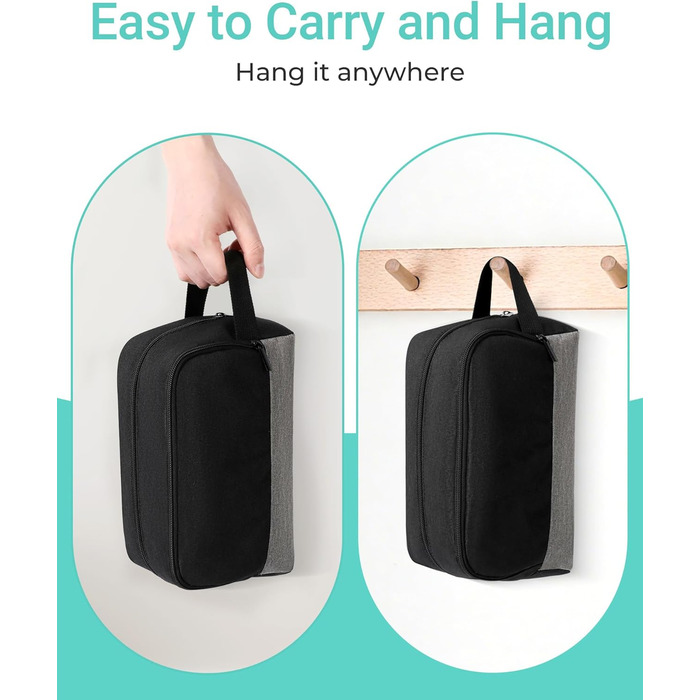 Чоловічий дорожній набір Elviros: органайзер для туалетних речей, сумочка для гоління, набір для подорожей (чорний)