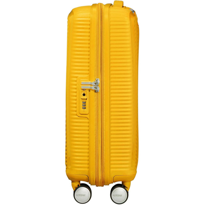 Чемодан American Tourister Soundbox Spinner - Розширюваний ручний багаж, 55 см, 35.5/41 л, жовтий (Golden Yellow)