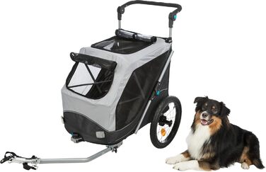 Дитячий велосипедний крісло TRIXIE для собак до 30 кг, 54 x 60 x 85 см – відбиваючий, з функцією захисту від снігу, з інтегрованим килимком та кріпленням