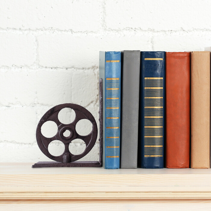 Relaxdays Retro Cast Iron Bookend