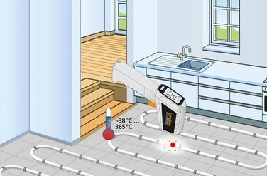 Лазерний термометр Laserliner ThermoSpot -38°C до 365°C, цифровий, з лазерним прицілом, Auto-Hold, MAX-дисплей
