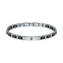 Браслет чоловічий Maserati Jewels JM420ATI06, сталь, кераміка, PVD покриття, 22 см, чорний