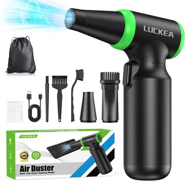 Електричний повітряний пилосос для чищення ПК - 3-ступеневий Air Duster 130000 об/хв, міні-фен, для клавіатури, авто, дому та вулиці
