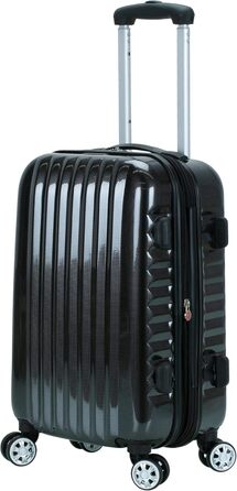 Валіза Rockland Melbourne, жорсткий розширюваний чемодан-спінер 20 дюймів, карбон, ручна поклажа