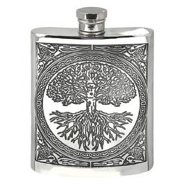 Фляга з олова English Pewter Company з кельтським дизайном «Дерево життя» (CEL601)