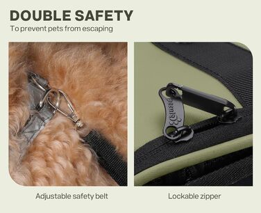 Pecute Рюкзак-переноска для котів та маленьких собак, темно-зелений. Зручний, вентильований, для подорожей, хайкінгу та кемпінгу