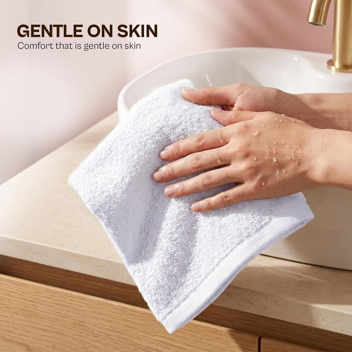 Набір м'яких фланелевих рушників для обличчя Utopia Towels, 100% бавовна, гігроскопічні, 12 шт., сині