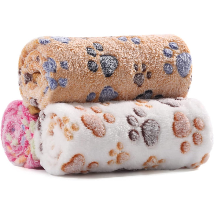 М'яка ковдра для собак та котів Demigeat, 3 шт. - тепла, миється, для літа та весни, велика лапка