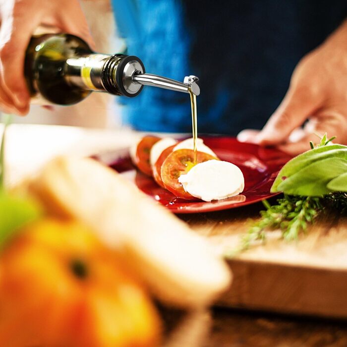 Наливайчики для пляшок Incutex з нержавіючої сталі (10 шт.) з клапаном та щіткою для чищення, стопор для масла, для олії, спиртних напоїв, вина, лікеру, оцту